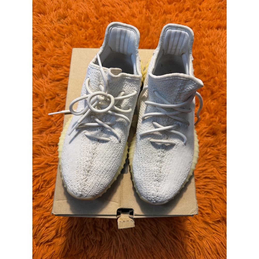 Adidas Yeezy Boost 350 V2 Cream White Mens CP9366 Size 9 Triple White Sneakers